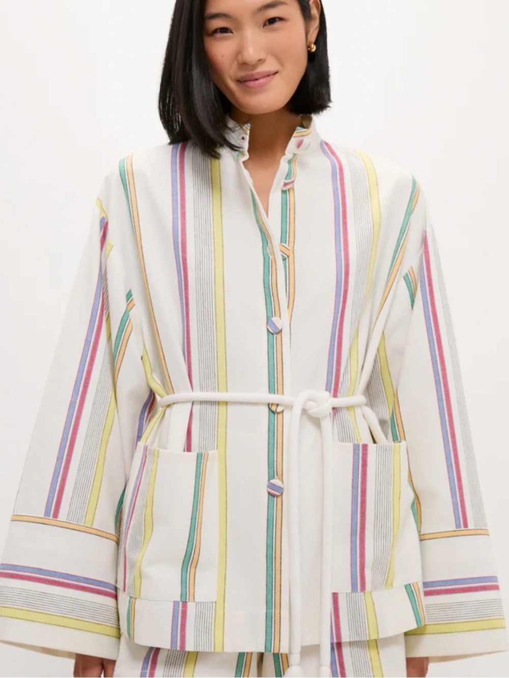 Tuckernuck Isla Stripe Loren Jacket Cotton M